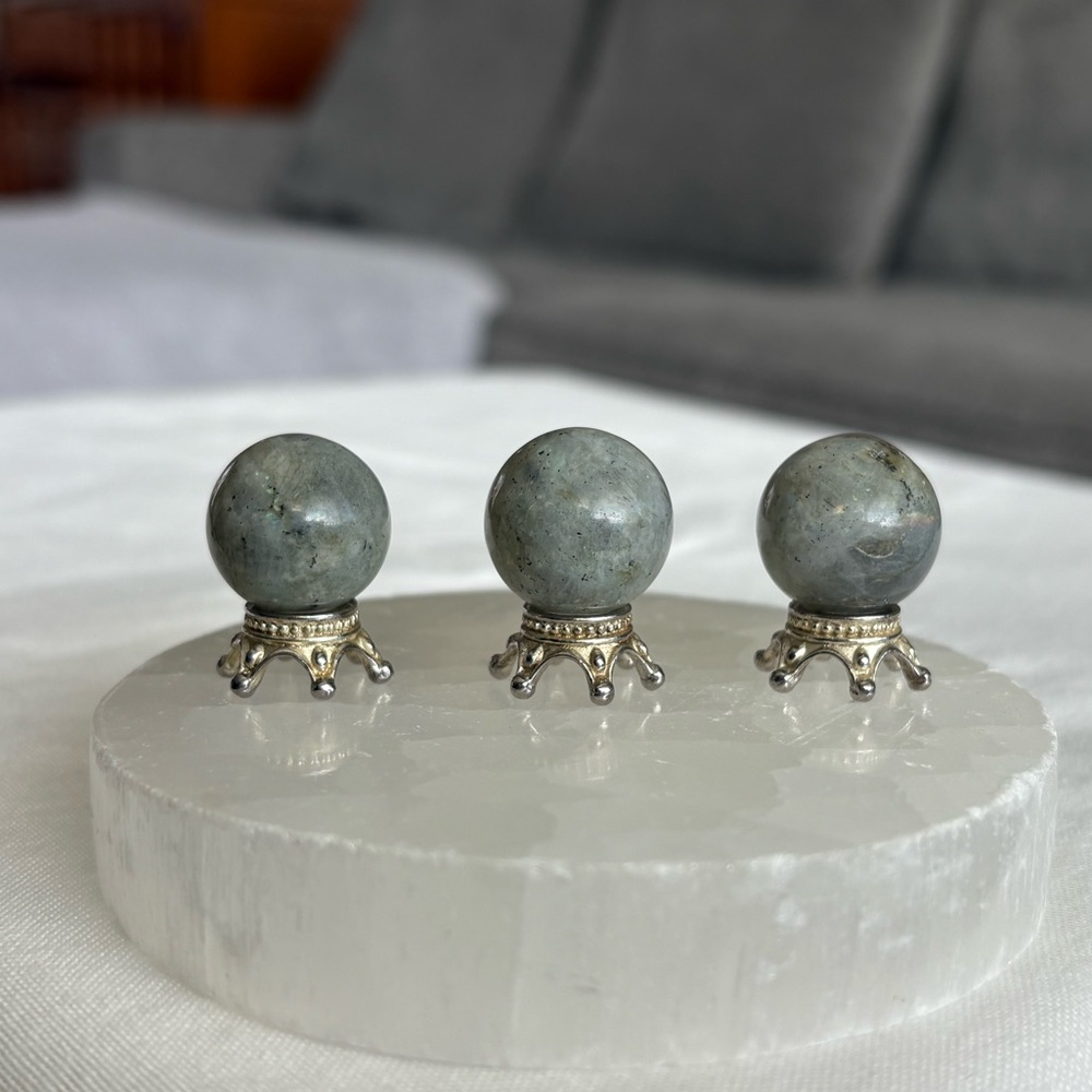 Mini labradorite sphere bundle - Picture 2 of 2